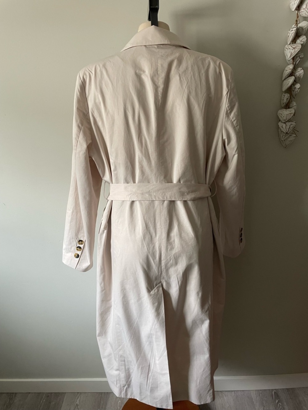 Avec Les Filles Long Cream Trench Coat Belted ANTHRO Plus Size XXL - Picture 2 of 10